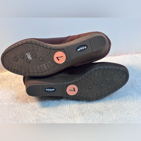 Dr. Scholl's Brown Leather Ankle Booties with Buckle - Picture 5 of 12